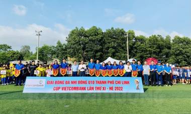 18 đội tham dự Giải bóng đá U10 Chí Linh